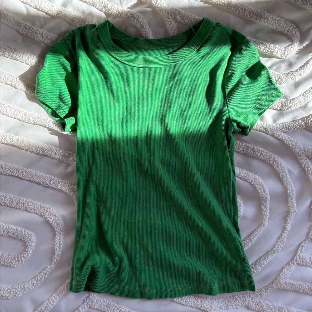 Old Navy Green Ribbed Top